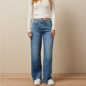 AE Dreamy Drape Super High-Waisted Baggy Wide Leg Jeans